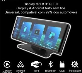 MCA-UV01 - Monitor Carplay y Android Auto táctil 8.9" QLED