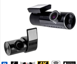 AMPIRE Dashcam de 2 canales, camara frontal 4K y camara trasera AHD, WLAN y GPS