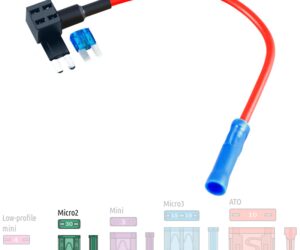 AMPIRE Grifo para fusibles MICRO2 incluido un fusible de 10 A (ACZ), L
