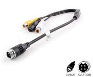 Cable Adaptador AVIATION Hembra a RCA  4 pines